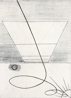 Stanley William Hayter 1974 etching Horizontal Bars