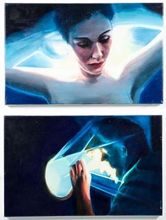 2 Lily Hibberd Paintings from Blinded By The Light Series