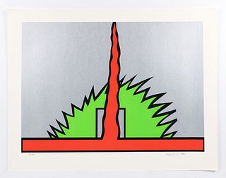 Nicholas Krushenick 1980 orig serigraph Mount Cadillac