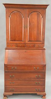 Cherry Chippendale style secretary desk, Pennsylvania House. ht. 79 1/2in.; wd. 36in.; dp. 18in.