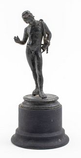 Grand Tour Patinated Bronze Statue of Narcissus