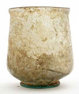 Ancient Roman Green Glass Beaker