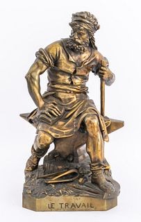Charles-Auguste LeBourg, "Le Travail" Bronze 1906