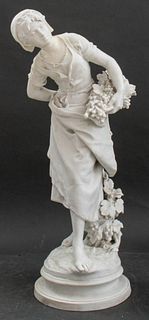 M. Moreau "Grappilleuse" Paris Porcelain Sculpture