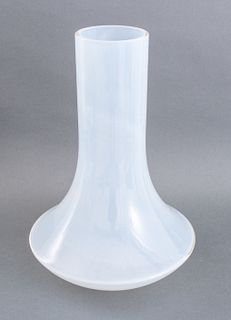 Donghia Large Murano White Glass Vase