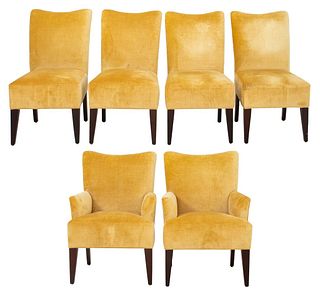 Modern Upholstered Dining Chairs, 6