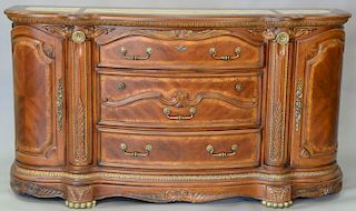 Two piece lot including contemporary triple chest and tall chest. triple: ht.42in., wd. 76in.; tall: ht. 67in., wd. 51in.
