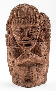 Pre Columbian Volcanic Rock Carving of Tlaloc