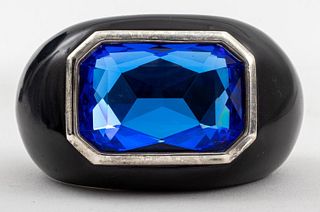 Daniel Swarovski Blue Crystal Cuff Bracelet