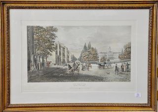 Louis Augier, "New-York in 1819, Broadway and the City Hall", engraved in Aquatint by L. Augier and published by Sidney Z. Lucas New...
