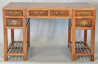 Chinese four part desk. ht. 31 1/2in., top: 26" x 52"