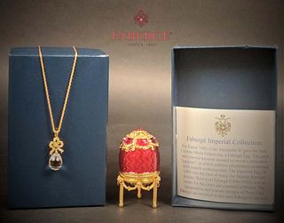 A Faberge Imperial Collection Jeweled Necklace Egg,  Boxed