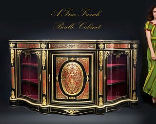 A Large French Boulle Bronze Cabinet
