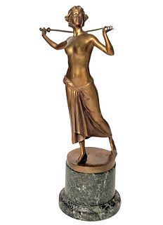 Nude & The Sword, Signed Hans Arnoldt (Wittenberg, Berlin 1860-1913) Bronze Sculpture