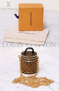 A Collectible Limited Edition Louis Vuitton Cannes Monogram Reverse Micro Necklace Shoulder Bag