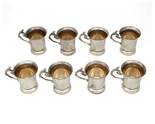 A set of silver cups