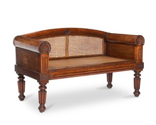 An Anglo-Indian wooden bench