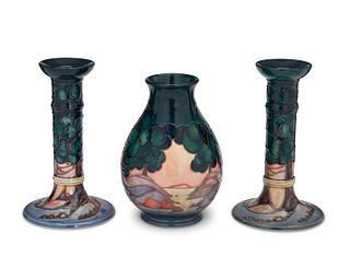 A group of Moorcroft pottery