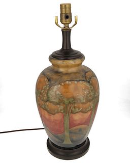 A Moorcroft Pottery "Eventide" table lamp base