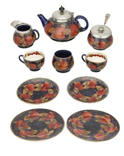 A group of Moorcroft pottery table items