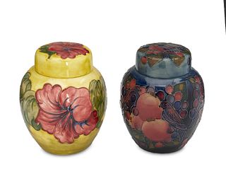 Two Moorcroft pottery ginger jars