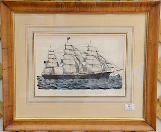 Currier & Ives hand colored lithograph, Clipper Ship "Great Republic", sight size 9" x 13 1/2".  Provenance: Property from Credit...