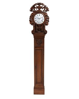 A French Norman Saint Nicolas oak longcase clock
