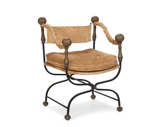 An Italian Savonarola-style chair