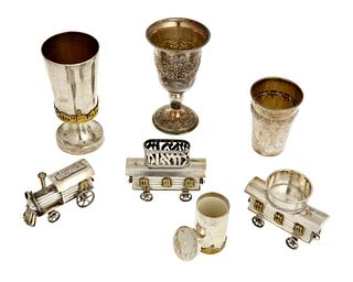 A group Israeli Judaica sterling silver items