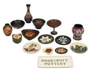A group of Moorcroft decorated pottery
