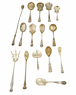 A group of sterling silver flatware