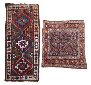 Two diminutive wool rugs