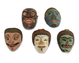 A group of Javanese masks