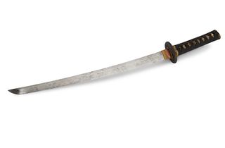 A Japanese wakazashi sword