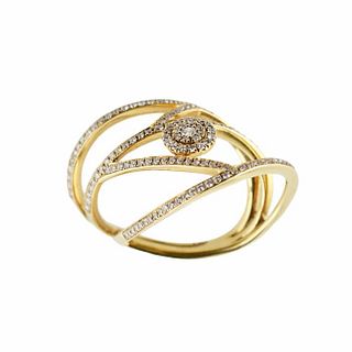 Original gold ring with diamonds. GIORGIO VISCONTI.