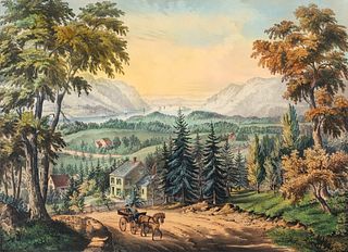 Currier and Ives Hudson Highlands Peekskill and Cold Spring Rd