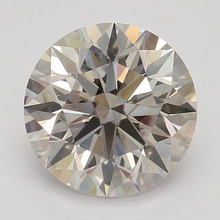 1.51 ct, Natural Fancy Light Pinkish Brown Even Color, VS2, Round cut Diamond (GIA Graded), Appraised Value: $47,200 