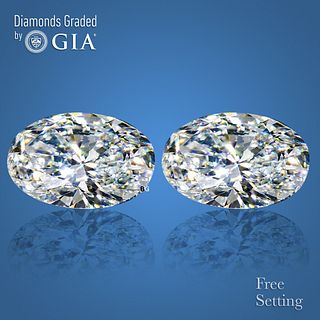 4.02 carat diamond pair Oval cut Diamond GIA Graded 1) 2.01 ct, Color G, VVS2 2) 2.01 ct, Color G, VVS2. Appraised Value: $149,200 