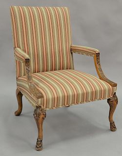 Continental style upholstered armchair.