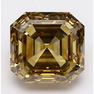 11.02 ct, Fancy Deep Brownish Yellow Color, VS2, Square Emerald cut Diamond (GIA Graded), Appraised Value: $370,300 