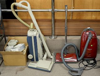 Two vacuumes including Electrolux Epic with filters and bags and a Panasonic EZ Bare Floor.