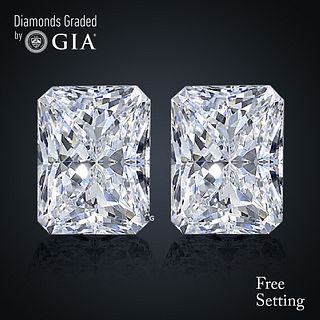 6.03 carat diamond pair Radiant cut Diamond GIA Graded 1) 3.01 ct, Color D, VS2 2) 3.02 ct, Color D, VS2. Appraised Value: $366,200 