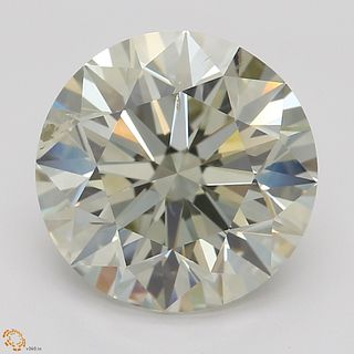 2.52 ct, Natural Fancy Light Grayish Greenish Yellow Even Color, SI2, Round cut Diamond (GIA Graded), Appraised Value: $45,600 