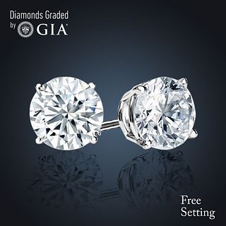 4.43 carat diamond pair Round cut Diamond GIA Graded 1) 2.21 ct, Color I, VVS1 2) 2.22 ct, Color I, VVS1. Appraised Value: $164,400 