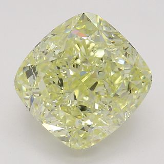 3.74 ct, Natural Fancy Light Yellow Even Color, VS2, Cushion cut Diamond (GIA Graded), Appraised Value: $65,800 