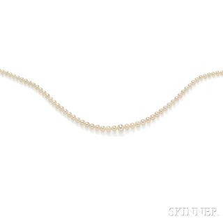 Cultured Pearl Necklace, Mikimoto
