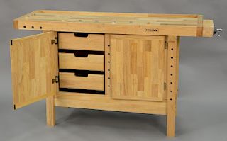 White Gate woodworker's work bench. ht. 34in., top: 26" x 60"