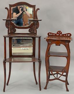Two etagere stands.