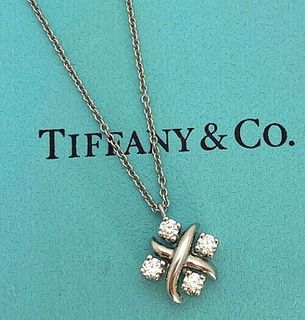 Tiffany & Co Schlumberger 0.21 TCW Diamond Plat Pendant