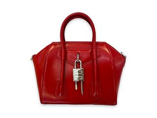 Givenchy Antigona Shark Lock Mini Bag In Red